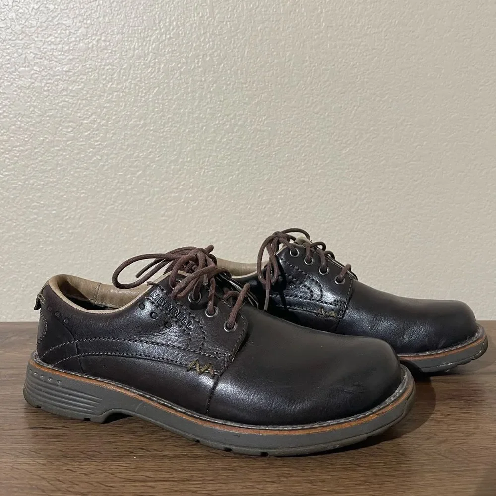 Merrell Dark Brown Leather Oxfords